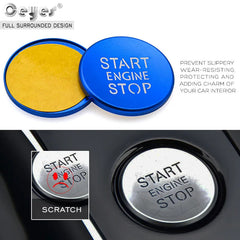 Car Engine Start Stop Button Ring Cover Sticker For Audi A4 A5 B9 B8 A6 A6L A7 C7 Q5 8R Exterioir Case Accessories