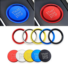 Car Engine Start Stop Button Ring Cover Sticker For Audi A4 A5 B9 B8 A6 A6L A7 C7 Q5 8R Exterioir Case Accessories