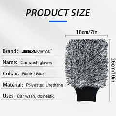 SEAMETAL Car Wash Microfiber Wheels Brush Non-Slip Ultra Soft Car Cleaning Gloves Mitt Car Wheel Spokes Brushes Car Accessories