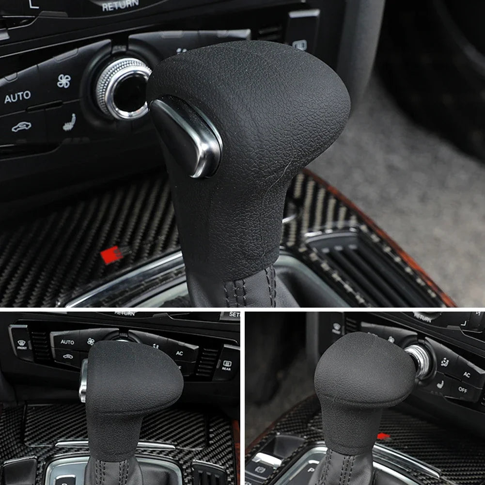 Silicone Car Case Gear Head Shift Collars Shift Knob Grips Cover Shift Lever Cover Accessories For Audi A4L A5 A6L Q5 Q7 05-16