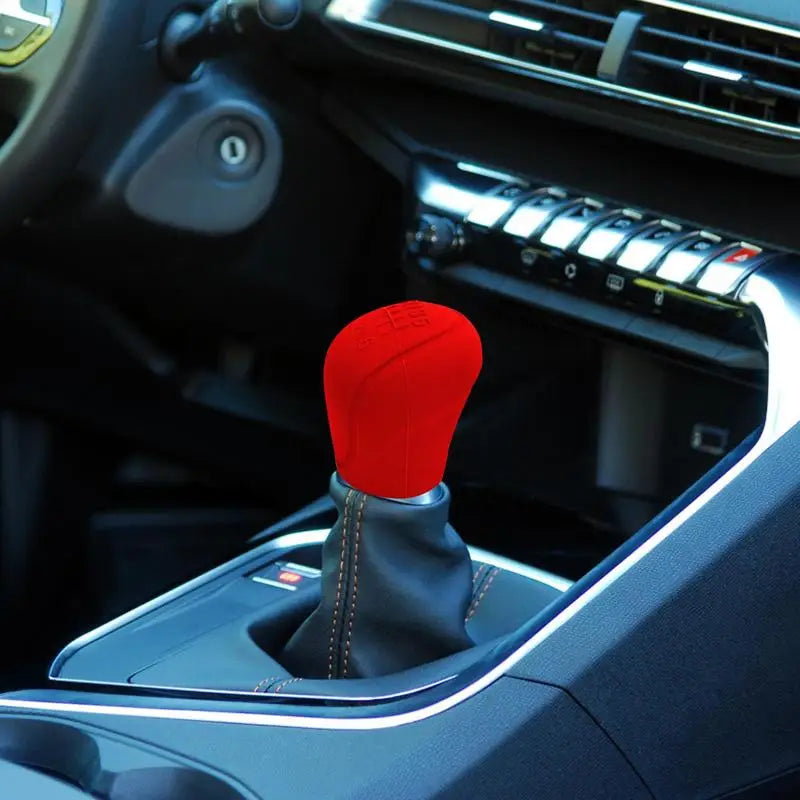 Car Silicone Gear Shift Knob Cover Gear Shift Non-Slip Grip Handle Protective Covers Manual 5 6-speed Car Interior Accessories