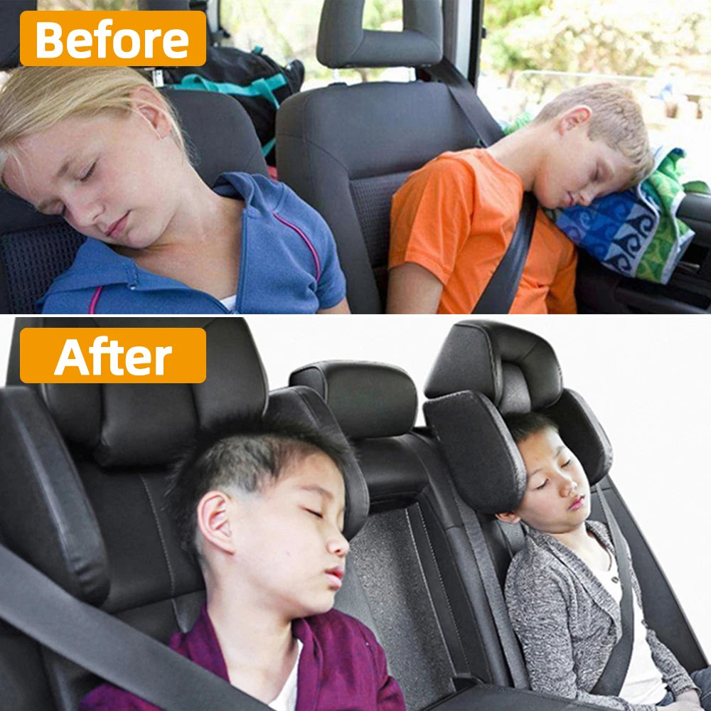 Car Neck Headrest Pillow Cushion Car Seat Memory Foam Pad Sleep Side Head Telescopic Support on Cervical Spine for Adults Child